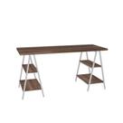Mesa Kuadra Cavalete 150x60x75cm Nogal - Nogal - Mesa Kuadra Cavalete 150x60x75cm Nogal - Nogal -
