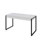 Mesa Kuadra Office 135x60x75cm C-02 Gavetas Branco Chess - Branco Chess -