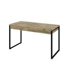 Mesa Kuadra Office 135x60x75cm C-02 Gavetas Carvalho - Carvalho -