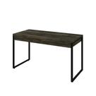 Mesa Kuadra Office 135x60x75cm C-02 Gavetas Carvalho Dark - Carvalho Dark -