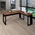 Mesa L Escritório Industrial 1,70m x 0,70m Pés Metal F5