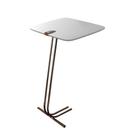 Mesa L50 Lateral Aproximação Sofá Branca Base Café