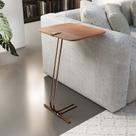 Mesa L50 Lateral Aproximação Sofá Madeira Base Café