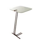 Mesa L50 Lateral Aproximação Sofá Off White Base Café