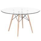 Mesa Laráz Jantar Redonda Eames Eiffel Vidro