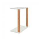Mesa Lateral 100% Mdf 70cm X 60cm Pradel Branco Freijo/Off White Mesa Lateral 100% Mdf 70cm X 60cm Pradel Branco Freijo/Off White