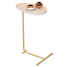 Mesa Lateral Alamanda Sala Espelhada com Pés Metálicos