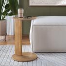 Mesa Lateral Apoio Sofá Orgânica 35cm Chanfrada Pé Madeira 28020 Artesano Mesa Lateral Apoio Sofá Orgânica 35cm Chanfrada Pé Madeira 28020 Artesano