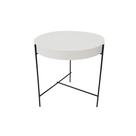 Mesa Lateral Baixa 520 Off Fosco com Pés Preto Fosco