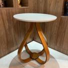 Mesa Lateral Bella 60x70cm (pé Cebola) Vidro
