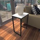 Mesa lateral branca aparador de sofa sala mesa lateral cama