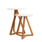 Mesa Lateral Centro Auxiliar Sala Quarto Escritório Redonda Madeira Decorativa Moderna Classic