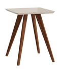 Mesa Lateral Classic Quadrada Off White - Imcal Móveis Mesa Lateral Classic Quadrada Off White - Imcal Móveis