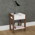 Mesa Lateral com 1 Gaveta 41x54cm Branco