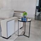 Mesa Lateral com Espelho - Mesinha de Apoio 60 x 45 cm + Cores