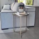 Mesa Lateral com Espelho - Mesinha de Apoio 60 x 45 cm + Cores