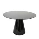 Mesa Lateral Cone Laca Preta 51 cm