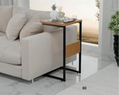 Mesa Lateral de Apoio Art Mdf/Aço-Canela