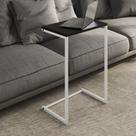 Mesa Lateral De Apoio de Sofá Charmme Ferro Branco 70cm Industrial Elegante