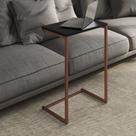 Mesa Lateral De Apoio de Sofá Charmme Ferro Cobre 70cm Industrial Elegante