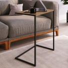 Mesa Lateral de Apoio Industrial - Carvalho/Preto