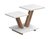 Mesa Lateral de Centro e Apoio Sala e Quarto Moderna Branca