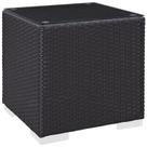 Mesa lateral de pátio ao ar livre Modway Convene Wicker Rattan