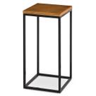 Mesa Lateral Derby Baixa Tampo Mel Estrutura Aço Preto - 68562