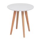 Mesa Lateral Elis em Madeira Maciça e Mdf Natural / Fendi