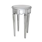 Mesa Lateral Espelhada Madeira Prata Fino Acabamento