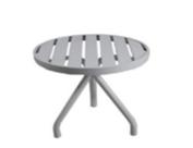 Mesa Lateral Estrutura Aluminio Tampo Ripado