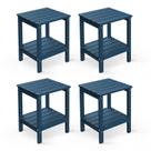 Mesa lateral externa GREENVINES Adirondack em HDPE azul, kit com 4