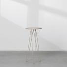 Mesa Lateral Fancy Redonda 26x58cm Areia
