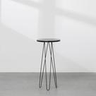 Mesa Lateral Fancy Redonda 26x58cm Preto