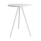 Mesa Lateral Gabriela Branca Tampo de Madeira Branco