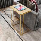 Mesa Lateral Greco 67cm x 45cm x 30cm Marrom