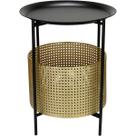 MESA LATERAL HOME&CO COM CACHEPO VASO DECORATIVO PLANTA METAL 51x40x40cm DOURADO MESA LATERAL HOME&CO COM CACHEPO VASO DECORATIVO PLANTA METAL 51x40x40cm DOURADO