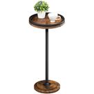 Mesa lateral HOOBRO Small Round Drink Coffee Rustic Brown