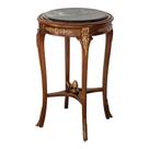 Mesa Lateral Imbuia Luiz XV Adornos Bronze Marmore Formosa