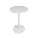 Mesa Lateral Individual Amalfi Branca em MDF Redonda - Sofisticação e Praticidade