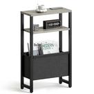 Mesa Lateral IRCPEN LET503Q com Suporte para Revistas Carvalho Cinza