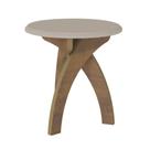 Mesa Lateral Jade Branca e Marrom Mesa Lateral Jade Branca e Marrom