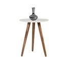 Mesa Lateral Jade Pé Palito Bisart Decor Cor:Branco Mesa Lateral Jade Pé Palito Bisart Decor Cor:Branco