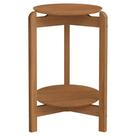 Mesa Lateral Lizz Redonda 40x60 cm Pés Madeira DCASA
