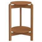 Mesa Lateral Lizz Redonda MDF Madeira Maciça 35CM Amadeirado Mesa Lateral Lizz Redonda MDF Madeira Maciça 35CM Amadeirado