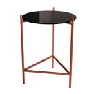 Mesa Lateral Marbella Preta e Cobre