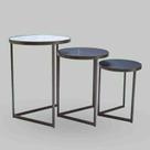 Mesa Lateral Meramack G Preto Fosco/Fresno Negro Casa Cristallo Mesa Lateral Meramack G Preto Fosco/Fresno Negro Casa Cristallo