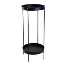 Mesa Lateral Metrô Aço Galvanizado Preto 60cm - ACASA