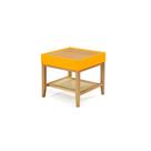 Mesa Lateral Multiuso ML-01 c/ 1 Gaveta Madeira Laca Amarela