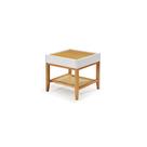 Mesa Lateral Multiuso ML-01 c/ 1 Gaveta Madeira Laca Branca